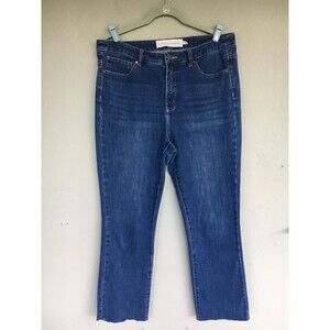 Soft Surroundings Jeans Women 10T Ultimate Bootcut Crop Raw Hem Stretch Casual